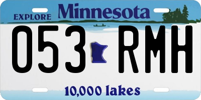 MN license plate 053RMH