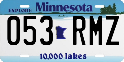 MN license plate 053RMZ