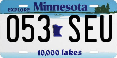 MN license plate 053SEU