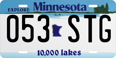 MN license plate 053STG