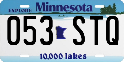 MN license plate 053STQ
