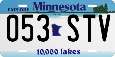 MN license plate 053STV