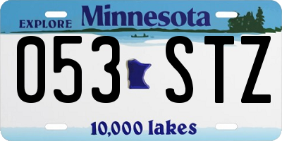 MN license plate 053STZ