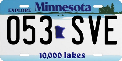 MN license plate 053SVE