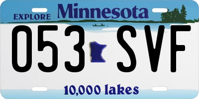 MN license plate 053SVF