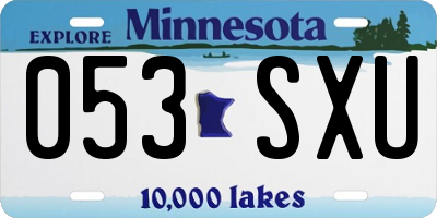 MN license plate 053SXU