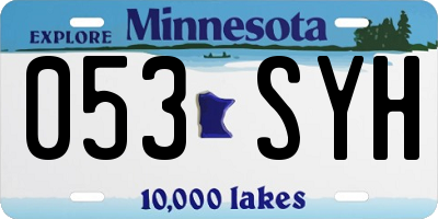 MN license plate 053SYH