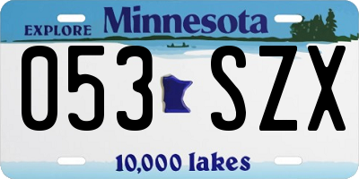 MN license plate 053SZX