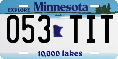 MN license plate 053TIT