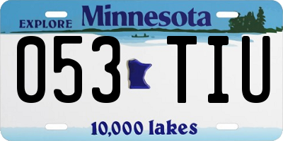 MN license plate 053TIU