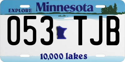 MN license plate 053TJB