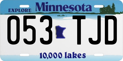 MN license plate 053TJD
