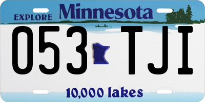 MN license plate 053TJI