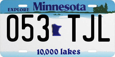 MN license plate 053TJL