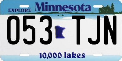 MN license plate 053TJN