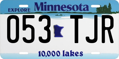 MN license plate 053TJR