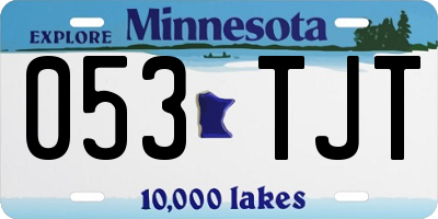 MN license plate 053TJT