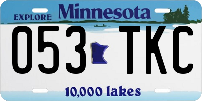 MN license plate 053TKC