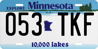 MN license plate 053TKF