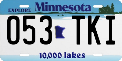 MN license plate 053TKI
