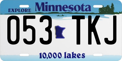 MN license plate 053TKJ