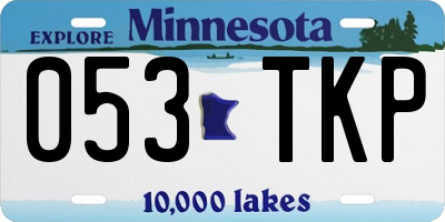 MN license plate 053TKP
