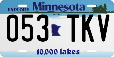 MN license plate 053TKV