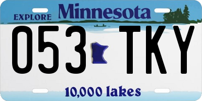 MN license plate 053TKY