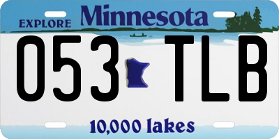 MN license plate 053TLB