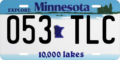 MN license plate 053TLC