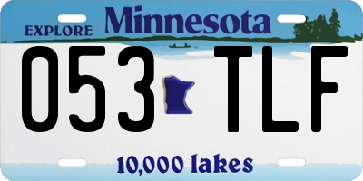 MN license plate 053TLF
