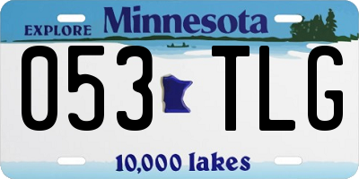 MN license plate 053TLG
