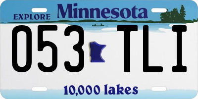 MN license plate 053TLI