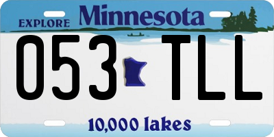 MN license plate 053TLL