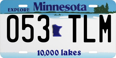 MN license plate 053TLM