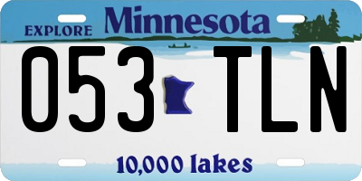 MN license plate 053TLN