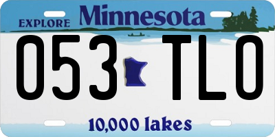MN license plate 053TLO