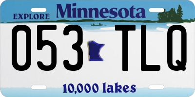 MN license plate 053TLQ