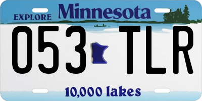 MN license plate 053TLR
