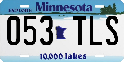 MN license plate 053TLS