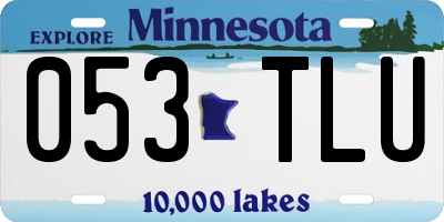 MN license plate 053TLU
