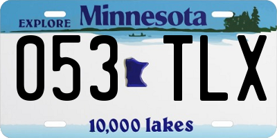 MN license plate 053TLX