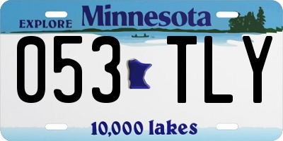 MN license plate 053TLY