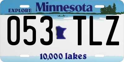 MN license plate 053TLZ