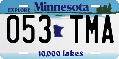 MN license plate 053TMA