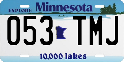 MN license plate 053TMJ