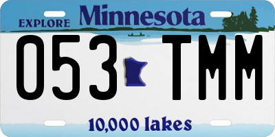 MN license plate 053TMM