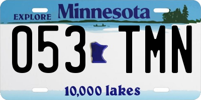MN license plate 053TMN