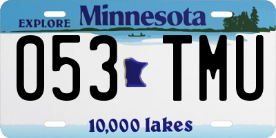 MN license plate 053TMU
