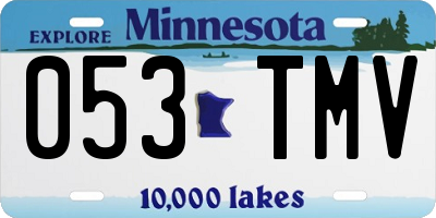 MN license plate 053TMV